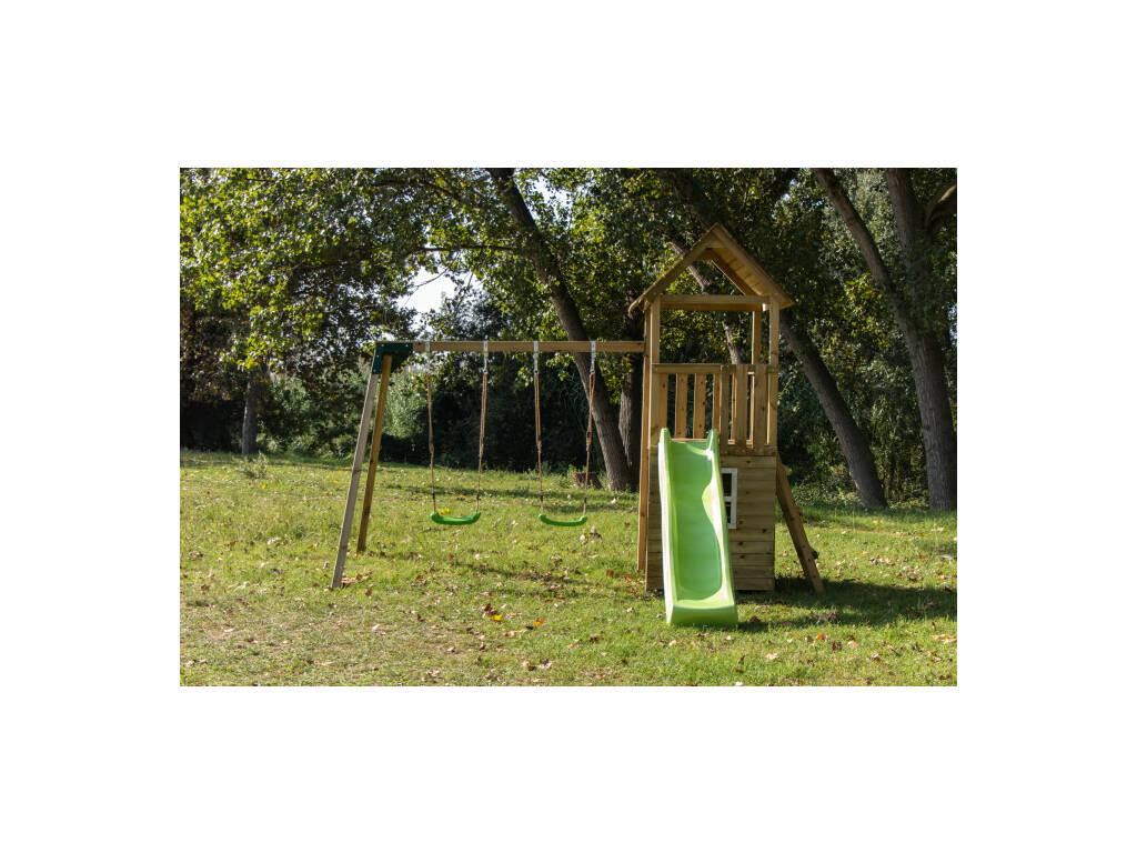 Parco giochi Tibidabo XL con casetta e doppia altalena Masgames MA700255