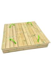 Oben L Bac à sable avec couvercle en bois Masgames MA600091