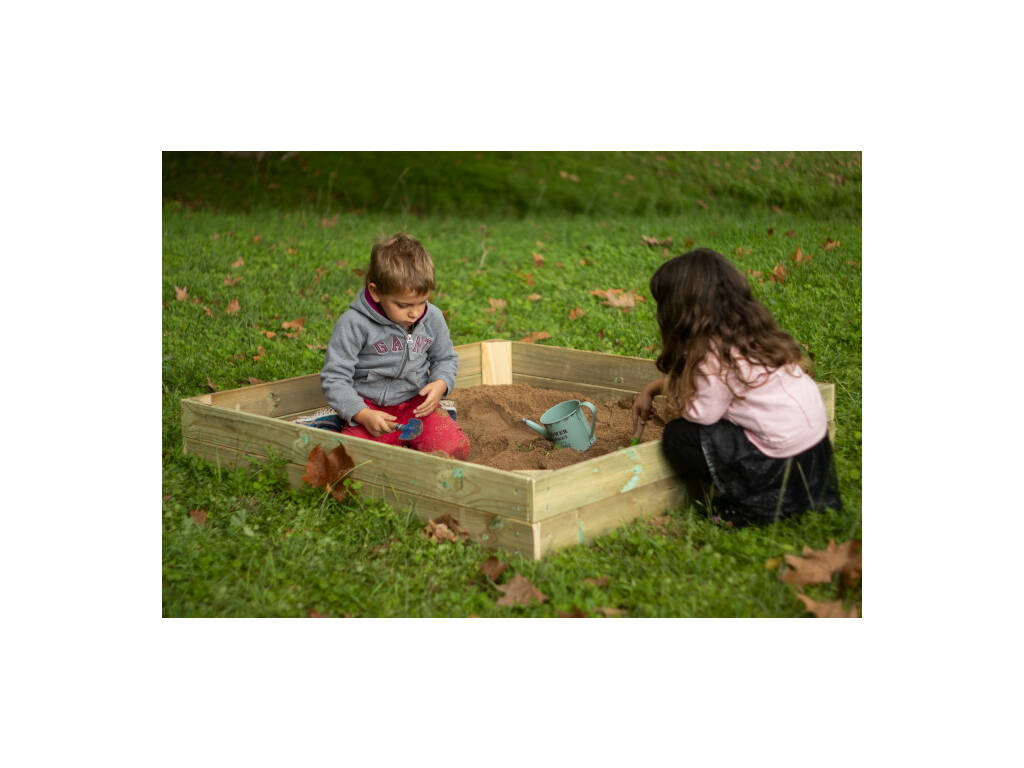 Oben Bac à sable rectangulaire avec couvercle en bois Masgames MA600092