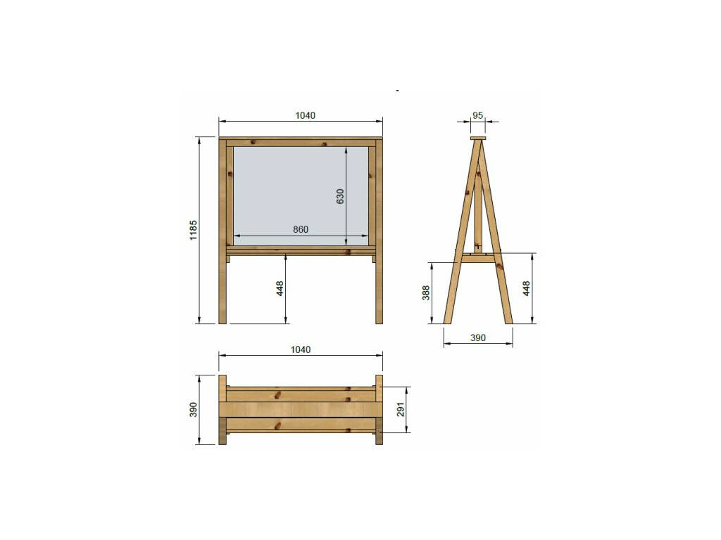 Lapitz Masgames Tableau noir extérieur MA600500