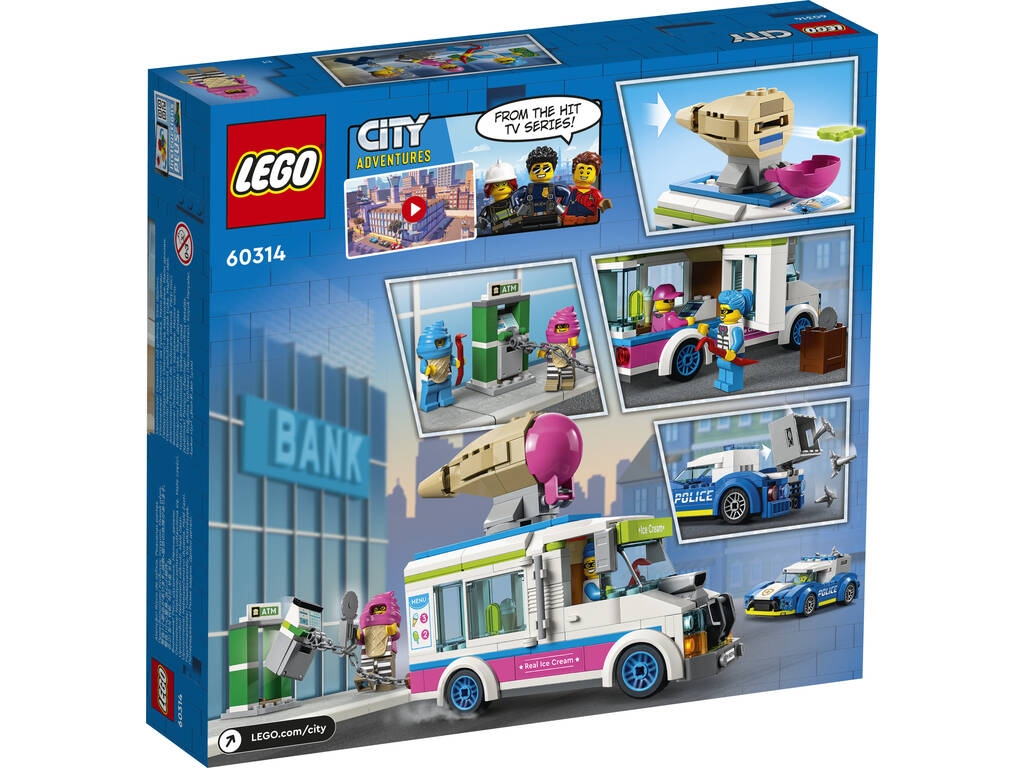 Lego City Inseguimento della polizia del camion dei gelati 60314