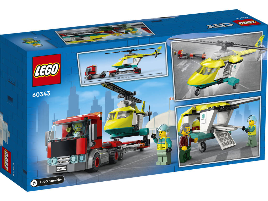 Lego City Great Vehicles Transporte de Helicóptero de Rescate 60343