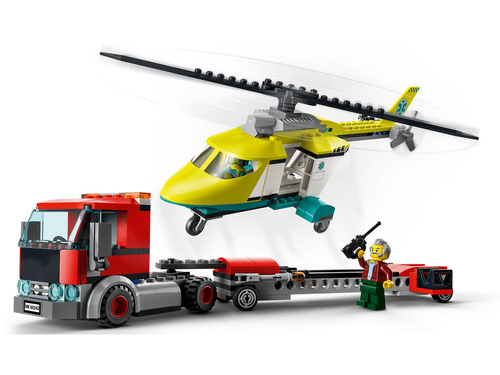 Lego City Great Vehicles Transporte de Helicóptero de Rescate 60343