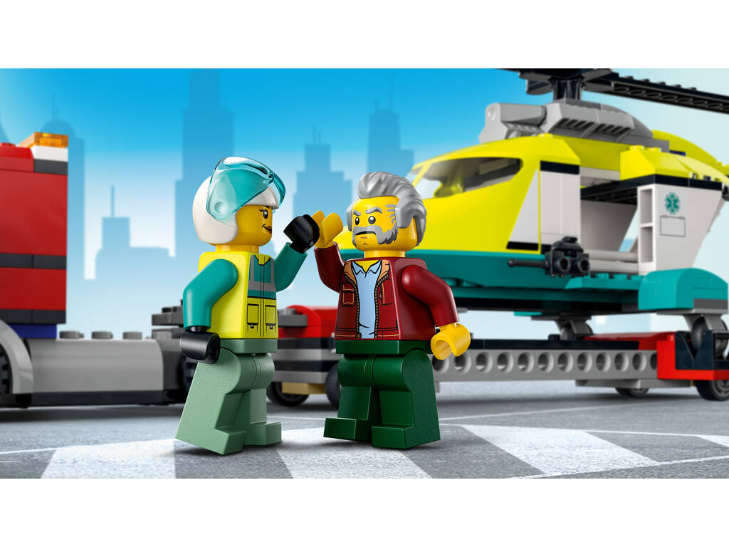 Lego City Great Vehicles Transporte de Helicóptero de Rescate 60343