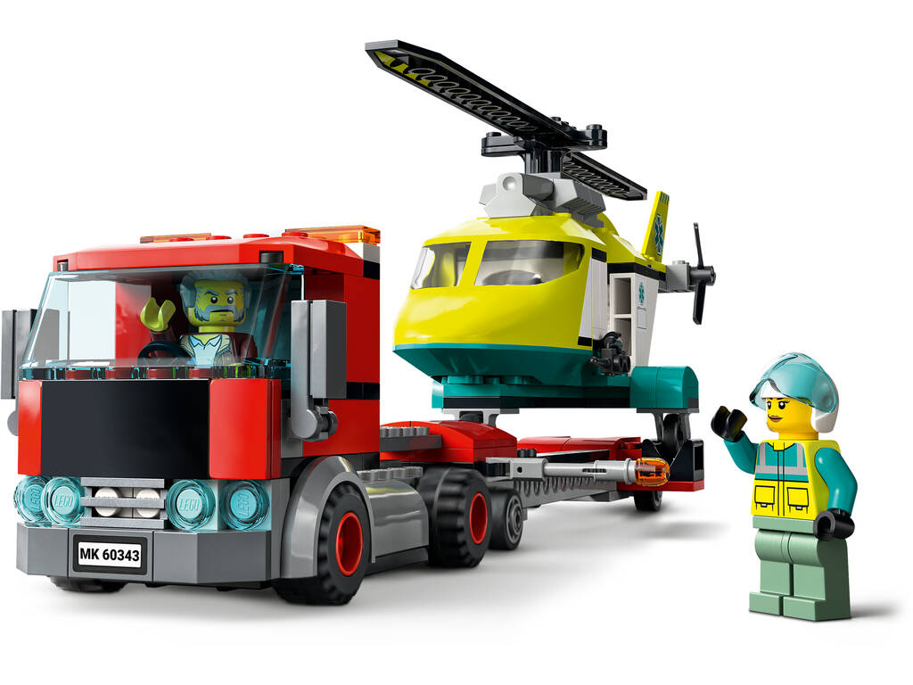 Lego City Great Vehicles Transporte de Helicóptero de Rescate 60343