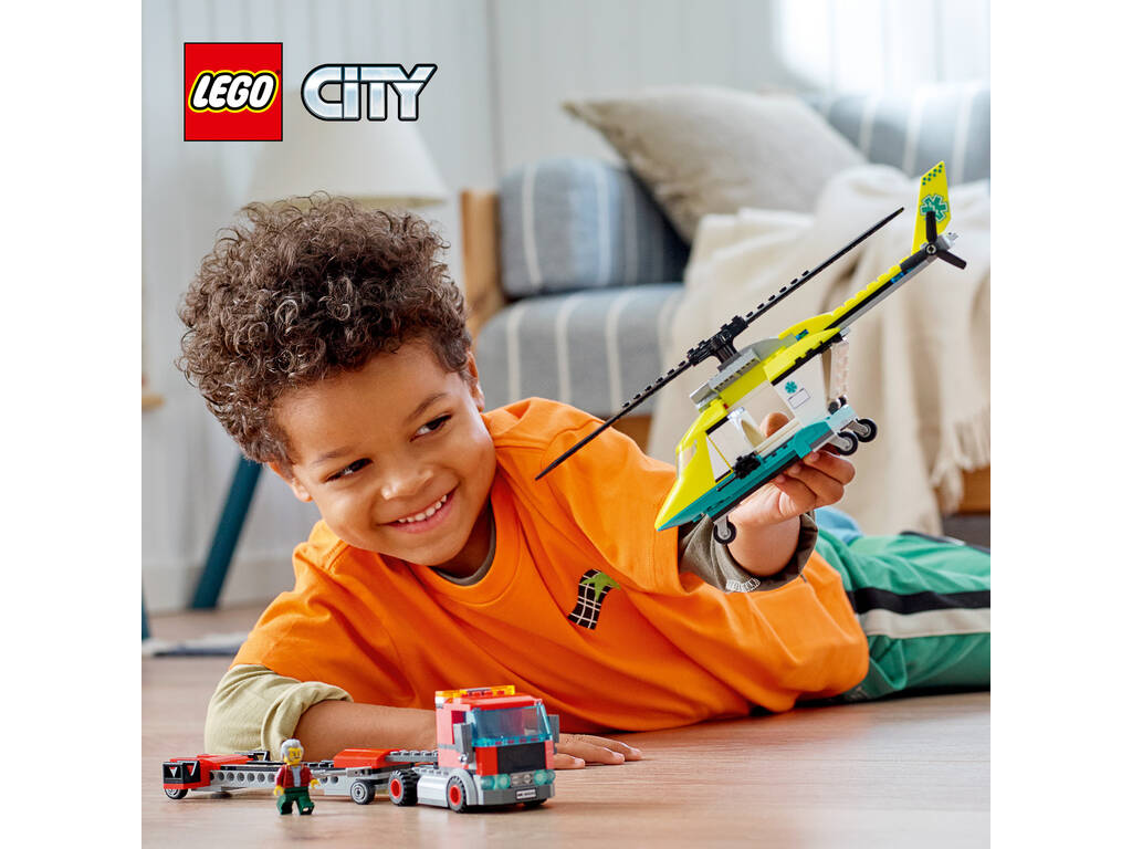 Lego City Great Vehicles Transporte de Helicóptero de Rescate 60343