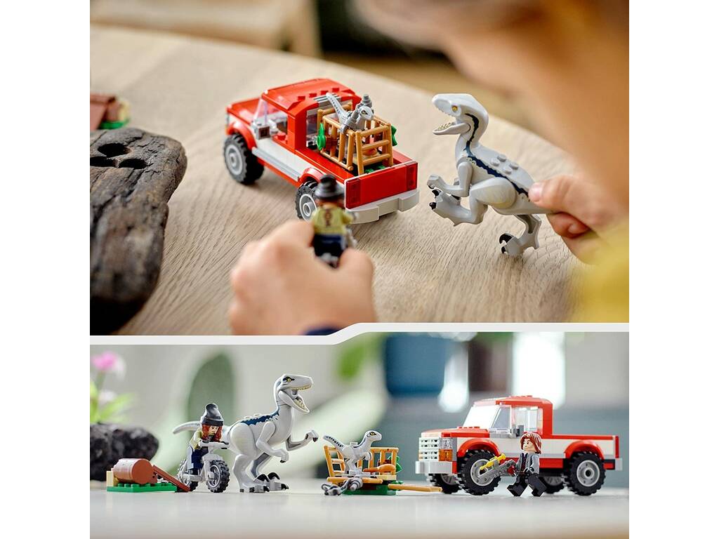 Lego Jurassic World Cattura i Velociraptor Blu e Beta 76946