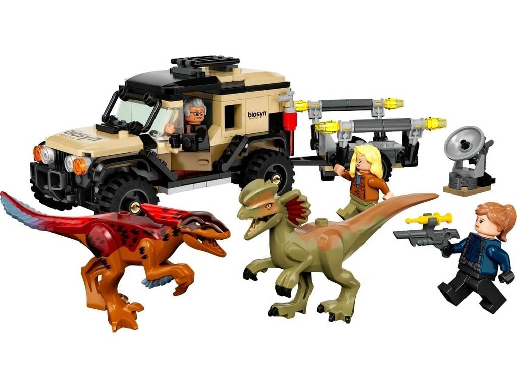 Lego Jurassic World Transporte del Pyrorraptor y el Dilofosaurio 76951
