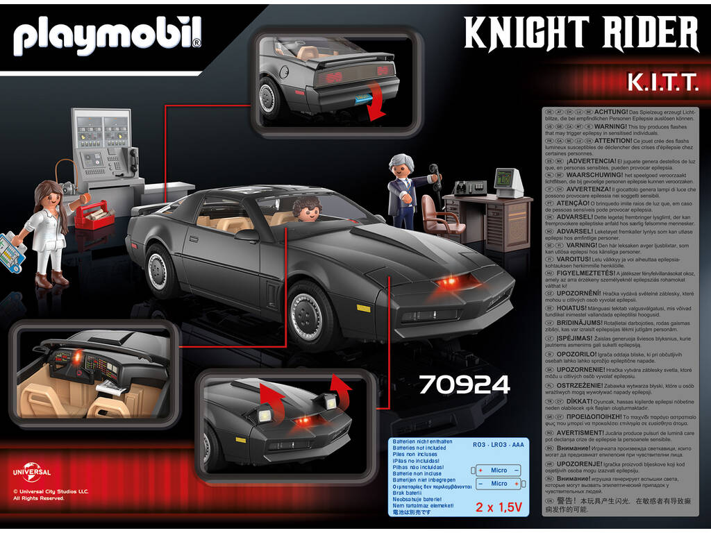 Playmobil Knight Rider K.I.T.T. L'auto fantastica 70924