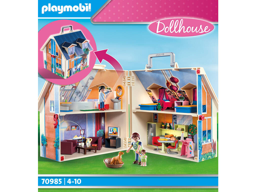 Playmobil Maison de poupée Mallette de maison de poupée 70985
