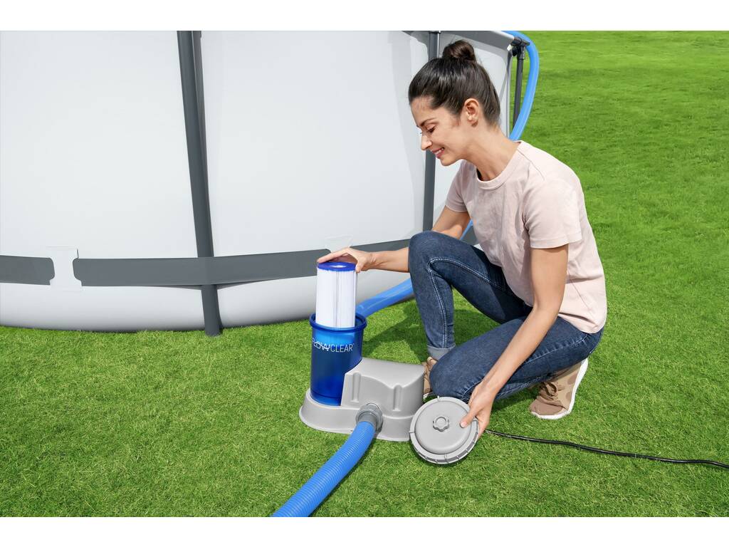 Pompa con filtro Trasparente a Cartuccia 5.678 L/H Bestway 58675
