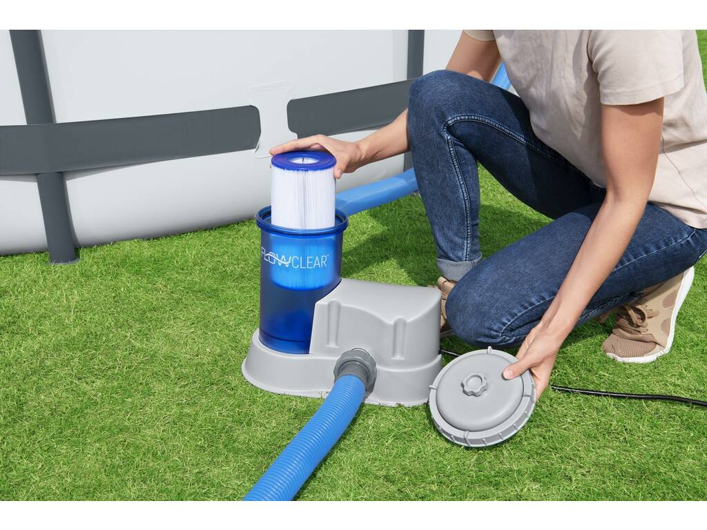 Pompa con filtro Trasparente a Cartuccia 5.678 L/H Bestway 58675