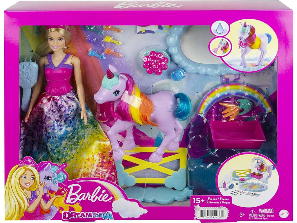 Barbie Dreamtopia Bambola con Unicorno Mattel GTG01
