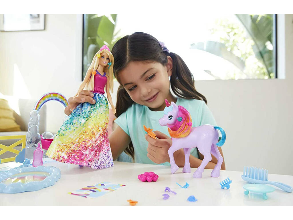 Barbie Dreamtopia Bambola con Unicorno Mattel GTG01