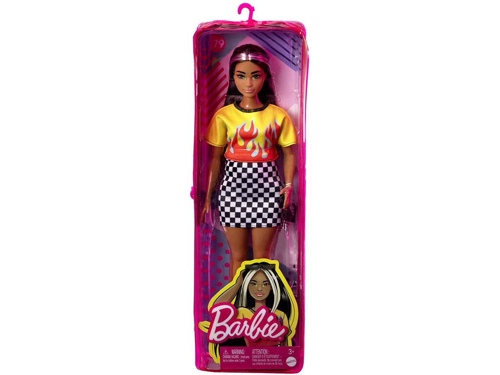 Barbie Fashionista Top con gonna a quadri Mattel HBV13