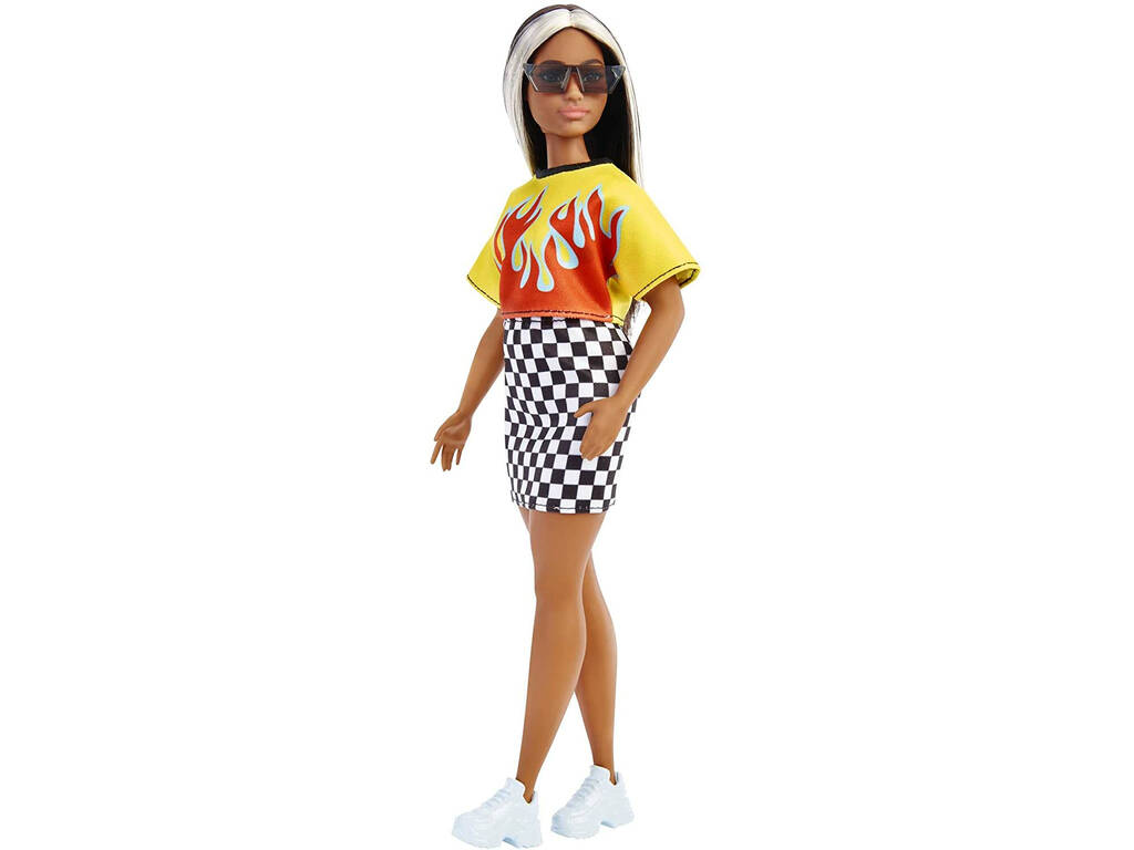 Barbie Fashionista Top con gonna a quadri Mattel HBV13