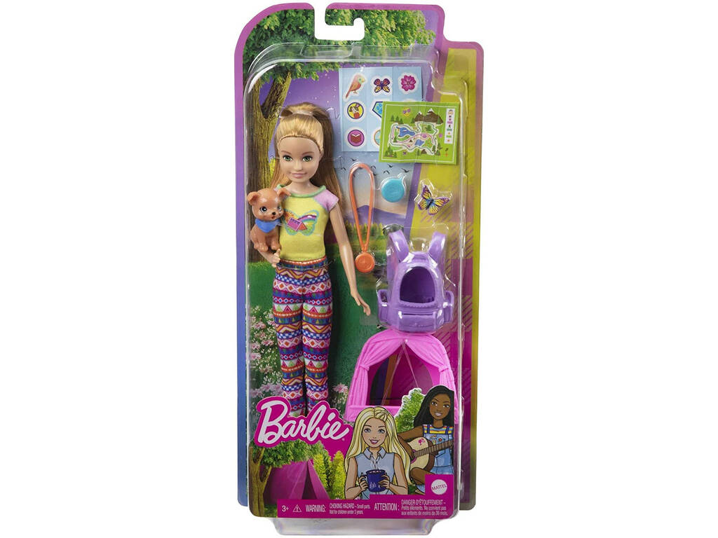 Barbie va in campeggio! Skipper e animali Mattel HDF70