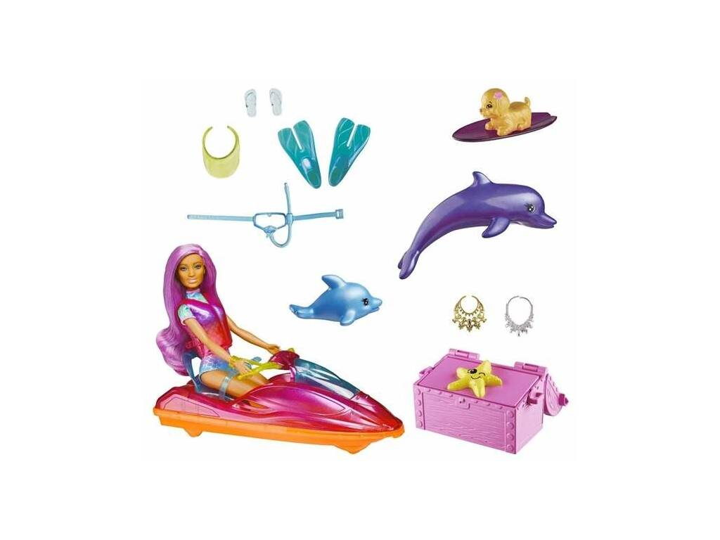Barbie e la sua moto d'acqua Mattel HBW90
