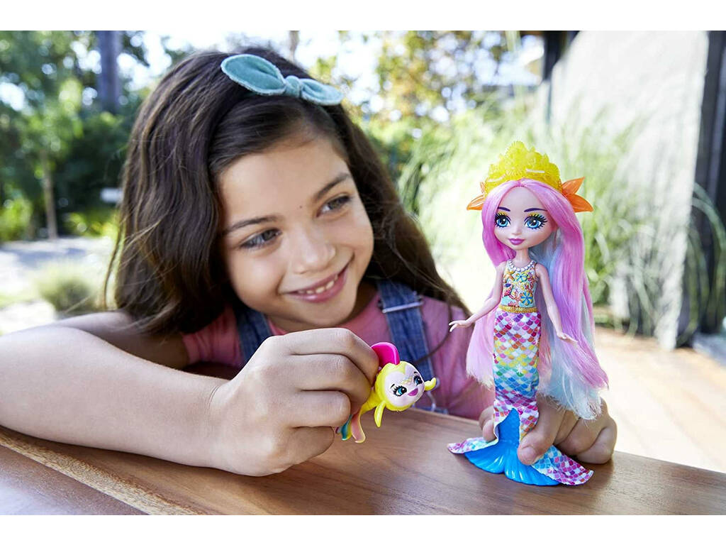 Enchantimals Royal Ocean Kingdom Bambola Rainey Rainbow Fish Mattel HCF68