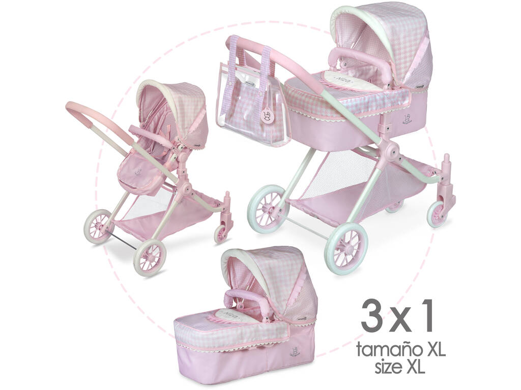 Chariot pour poupées 3 en 1 XL Nice DeCuevas 80746
