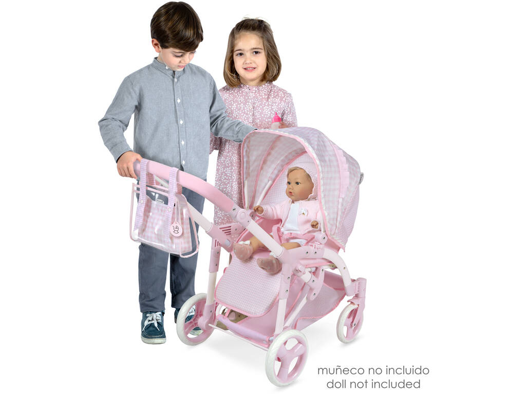 Passeggino per bambole pieghevole 3 in 1 Niza DeCuevas 81646