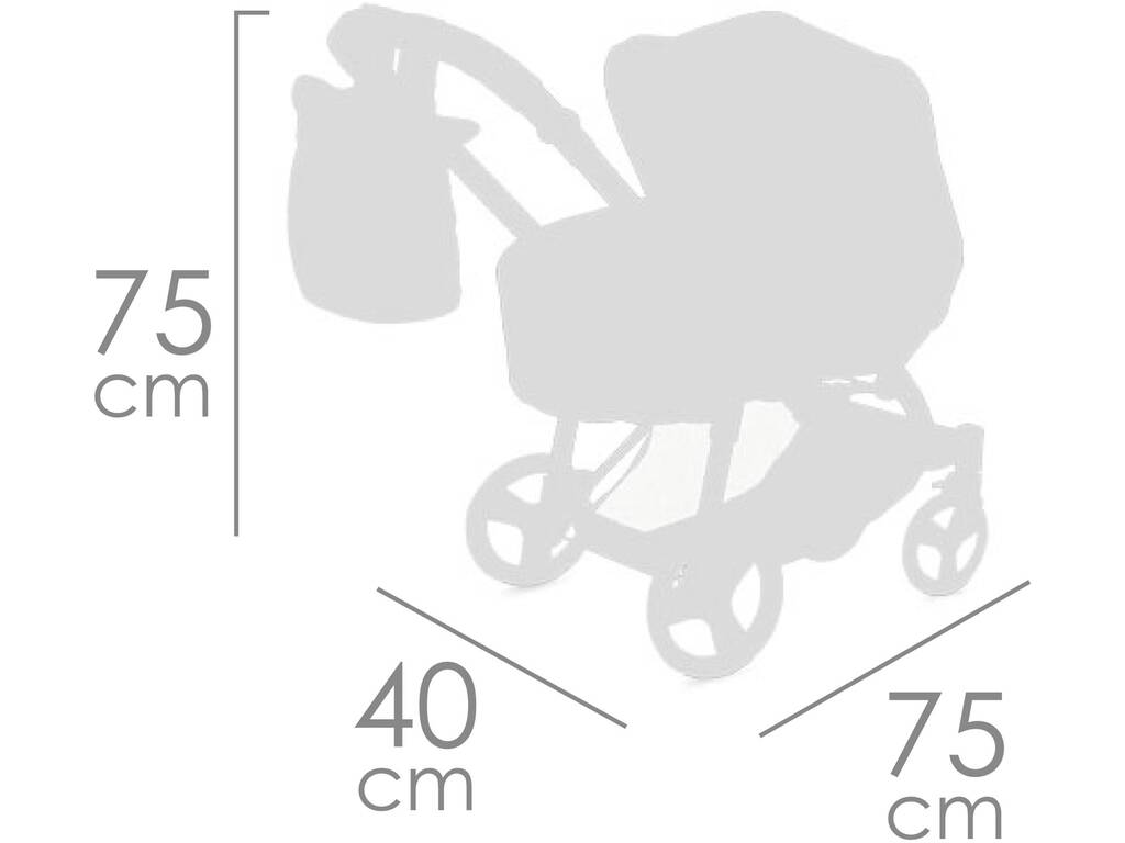 Passeggino per bambole pieghevole 3 in 1 Niza DeCuevas 81646