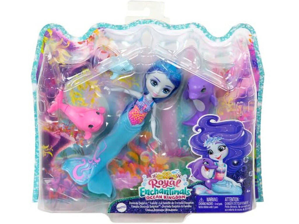 Enchantimals Royal Ocean Kingdom Dorinda con Famiglia Delfini Mattel HCF72