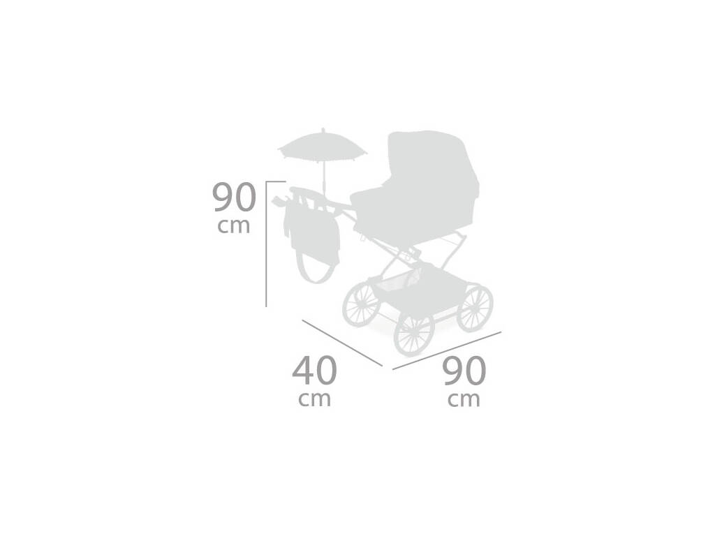 DeCuevas Nice Chariot de poupées pliable avec parasol 82046