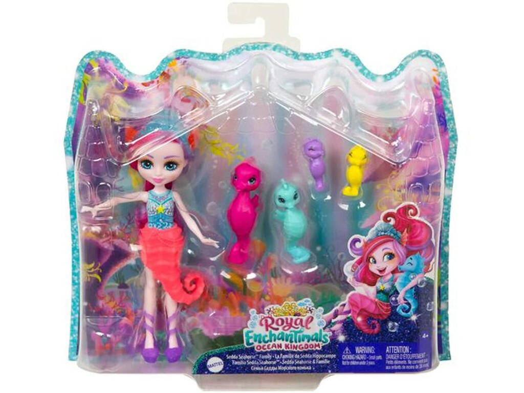 Royal Enchantimals Sedda With Seahorse Family Mattel HCF73