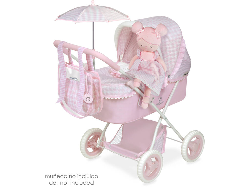 DeCuevas 85046 Chariot de poupée pliable avec parasol Nice 85046