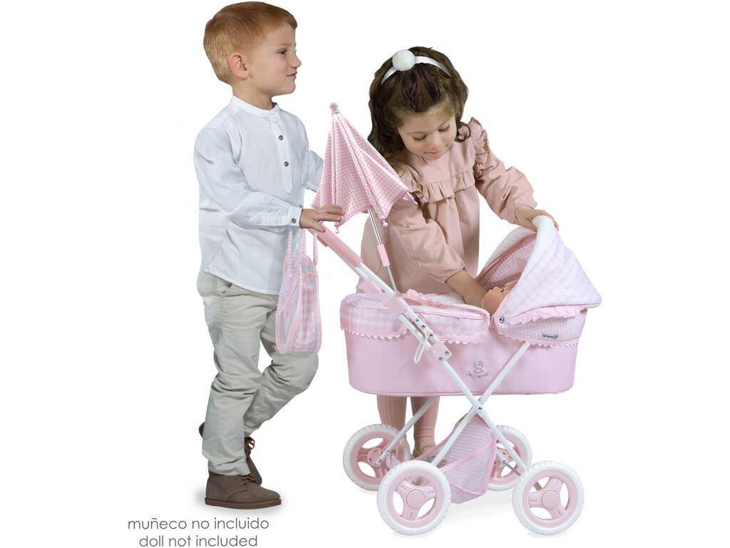 DeCuevas 85046 Chariot de poupée pliable avec parasol Nice 85046