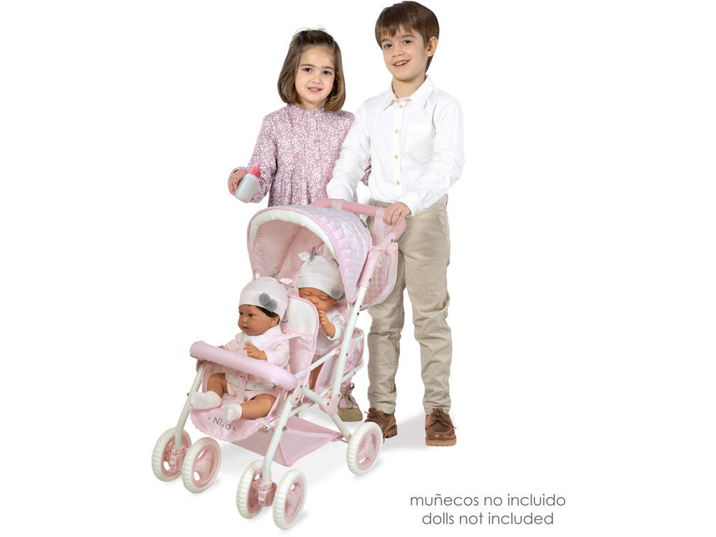 Passeggino per bambole Sedia Gemellare Pieghevole DeCuevas 90346