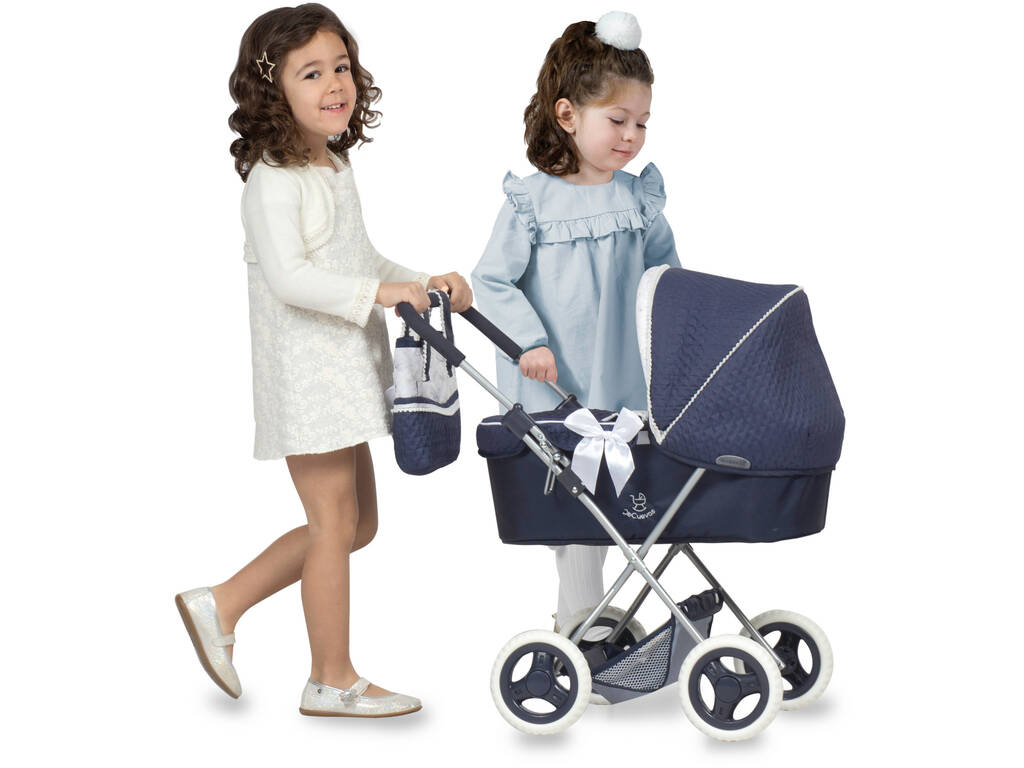 DeCuevas Vieux Chariot Pliant pour Poupées avec Parasol 85044