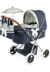 DeCuevas Vieux Chariot Pliant pour Poupées avec Parasol 85044