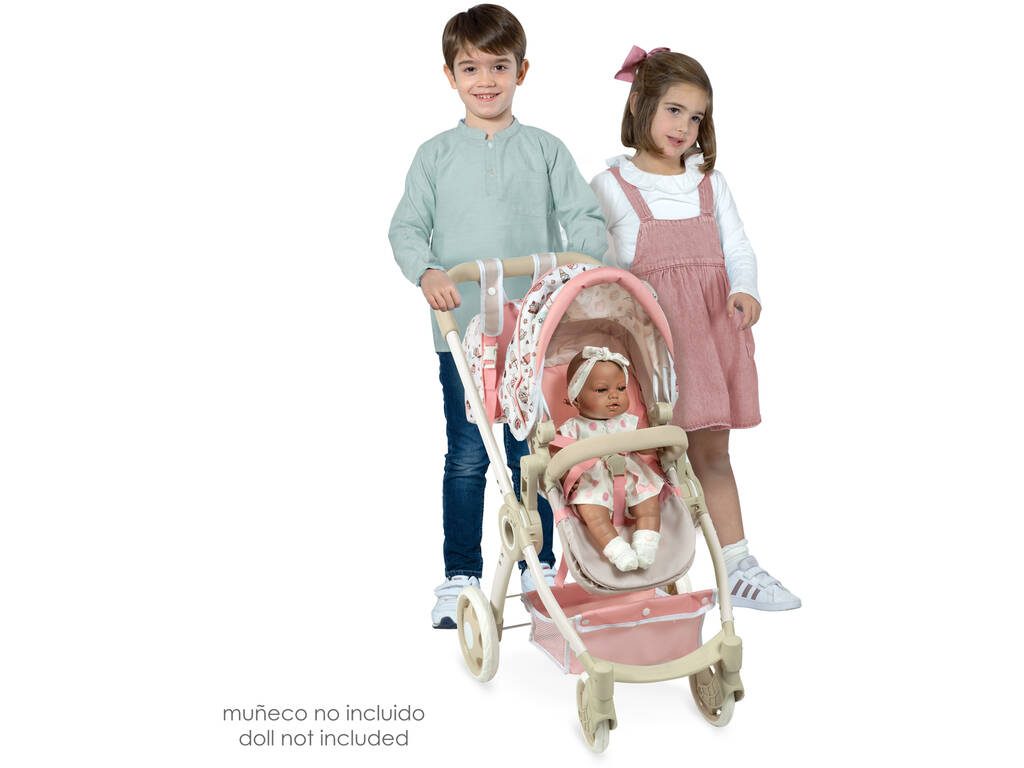 Sweet DeCuevas Chariot de poupée pliable 3 en 1 80548