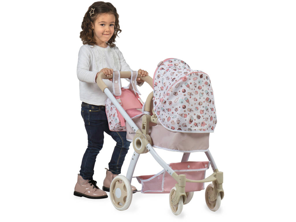 Sweet DeCuevas Chariot de poupée pliable 3 en 1 80548