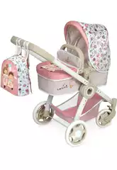 Passeggino per bambole pieghevole 3 in 1 Sweet DeCuevas 80548