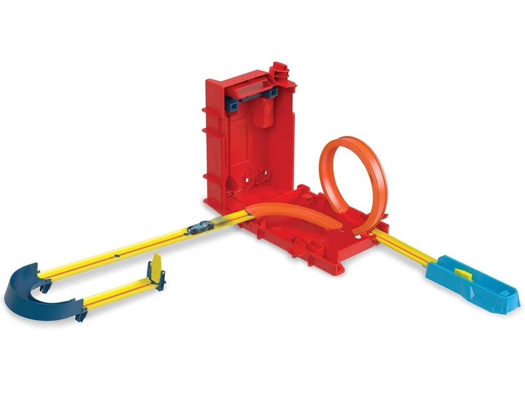Hot Wheels Track Builder Boite d'Acrobaties en Forme de Bidon Mattel HDX78