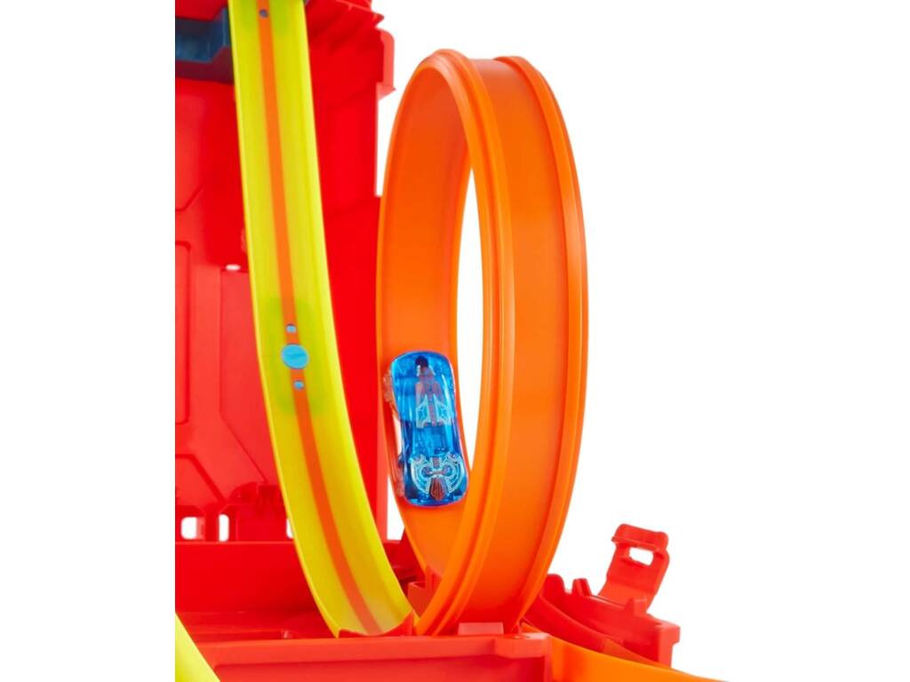 Hot Wheels Track Builder Boite d'Acrobaties en Forme de Bidon Mattel HDX78