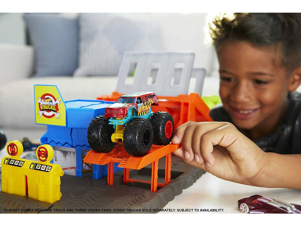 Hot Wheels Monster Trucks Stazione di esplosioni Mattel HFB12