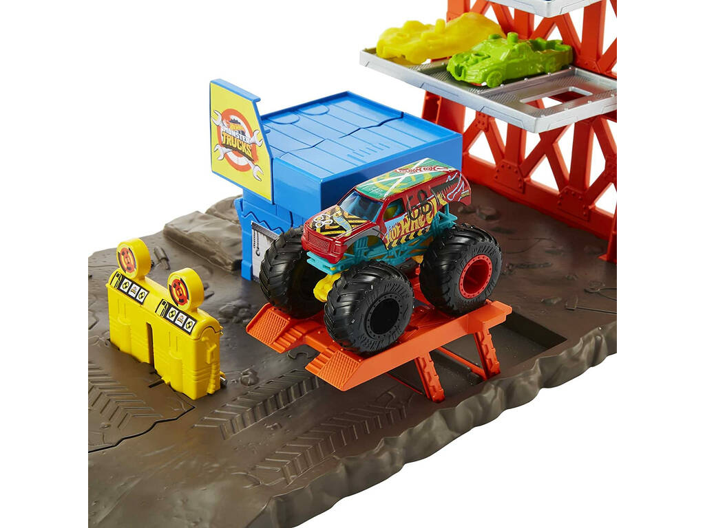 Hot Wheels Monster Trucks Stazione di esplosioni Mattel HFB12