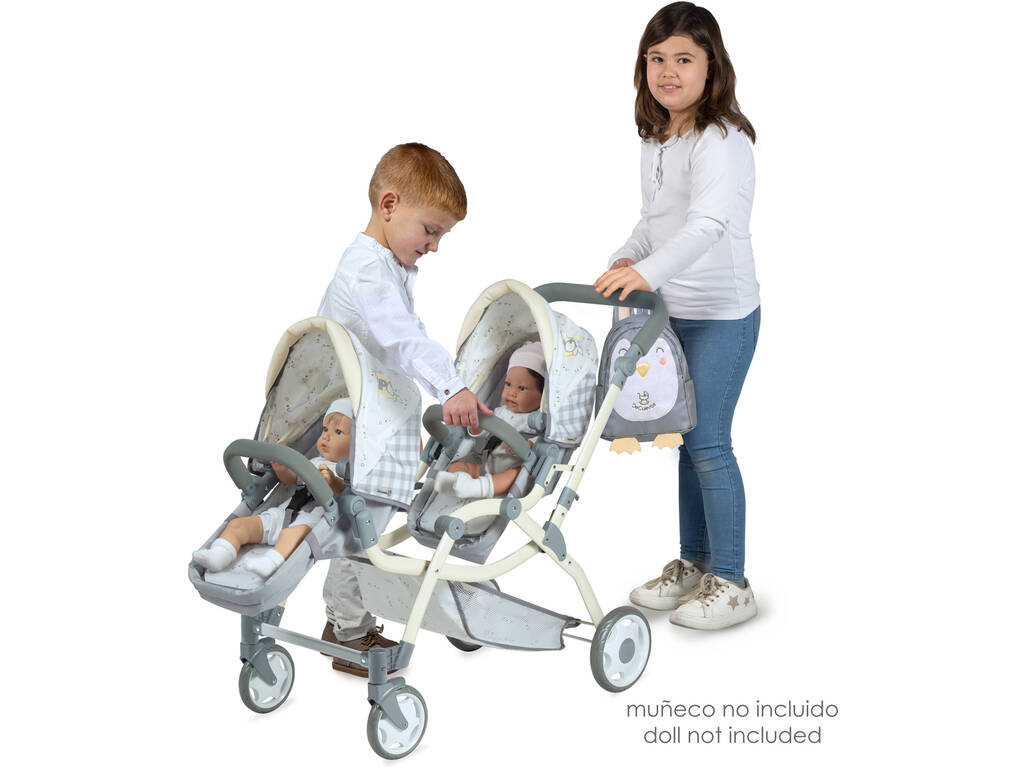Pipo DeCuevas Grand chariot pliable pour poupées jumelles 80347