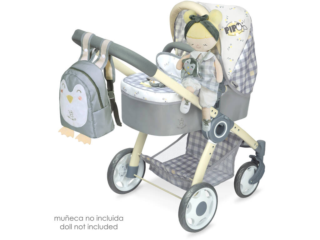Pipo DeCuevas Chariot de poupée pliable 3 en 1 80547