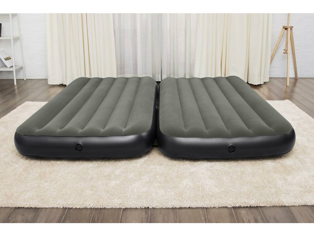 Matelas Floqué Set 2 matelas de 188 x 99 x 25 cm connectables Bestway 67922