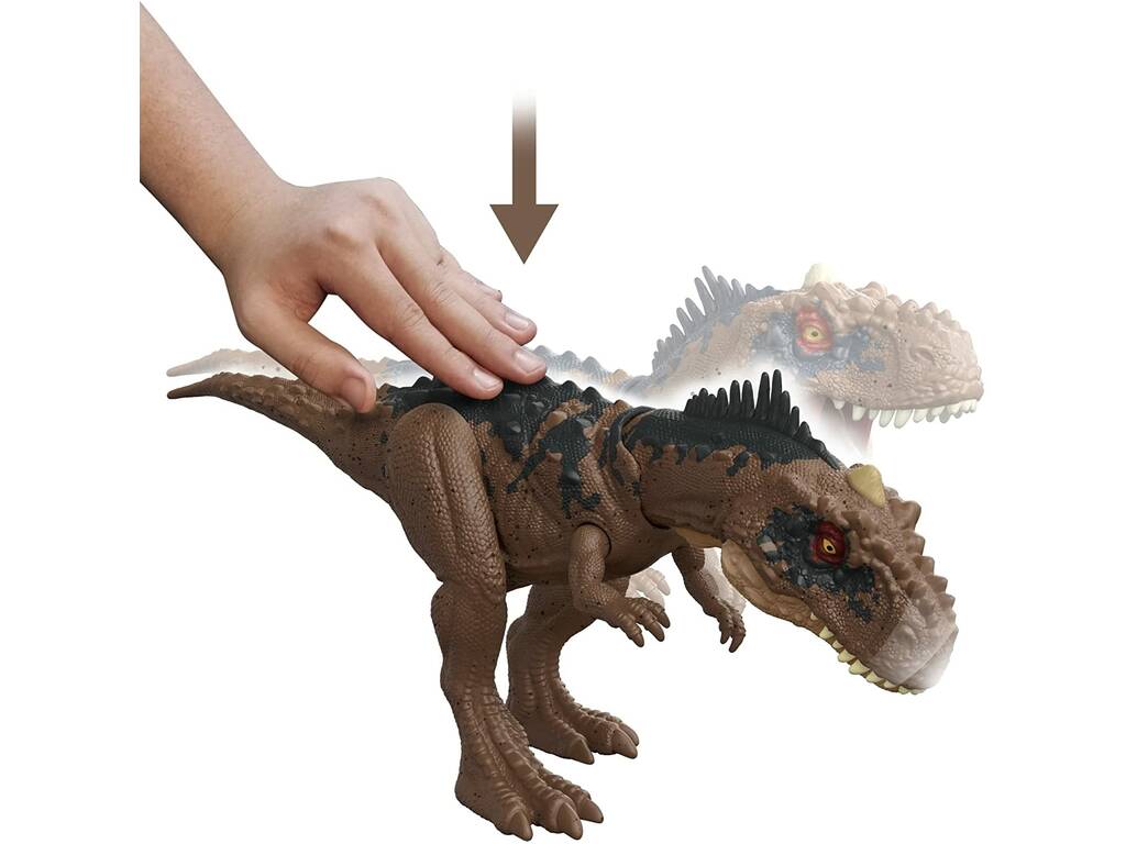Jurassic World Dominion Rajasaurus Roar Strikers Mattel HDX35