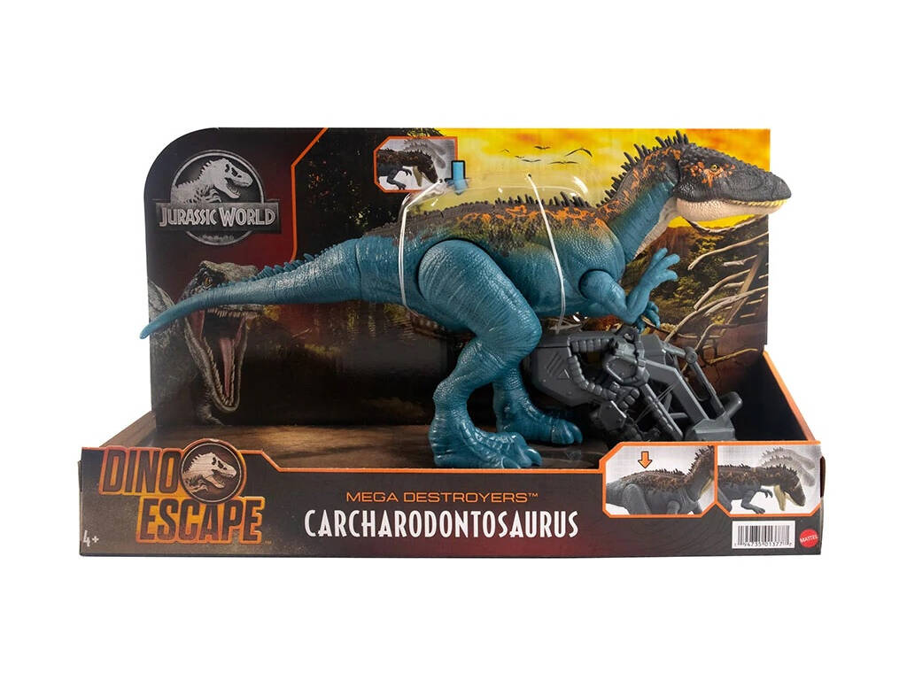Jurassic World Carcharodontosaurus Mega Distruttore Mattel HCM04