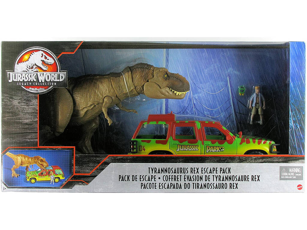 Jurassic World Pack fuga del Tirannosauro Rex Mattel GWN38