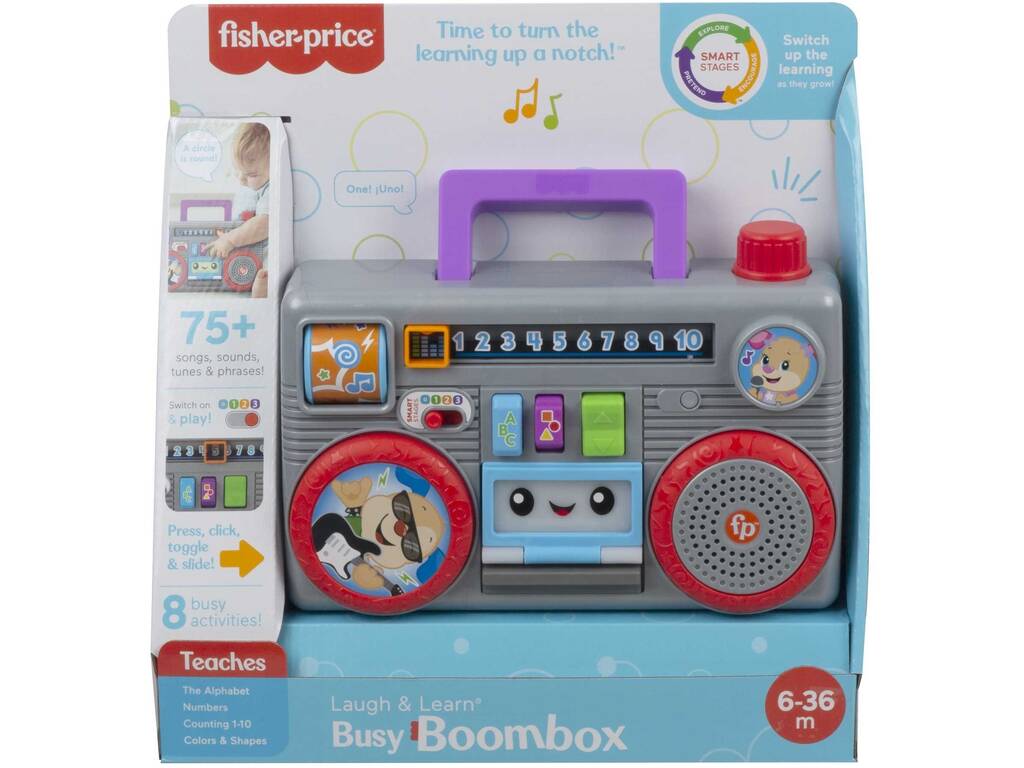 Fisher Price Ríe y Aprende Radio Divertida Mattel HHX10