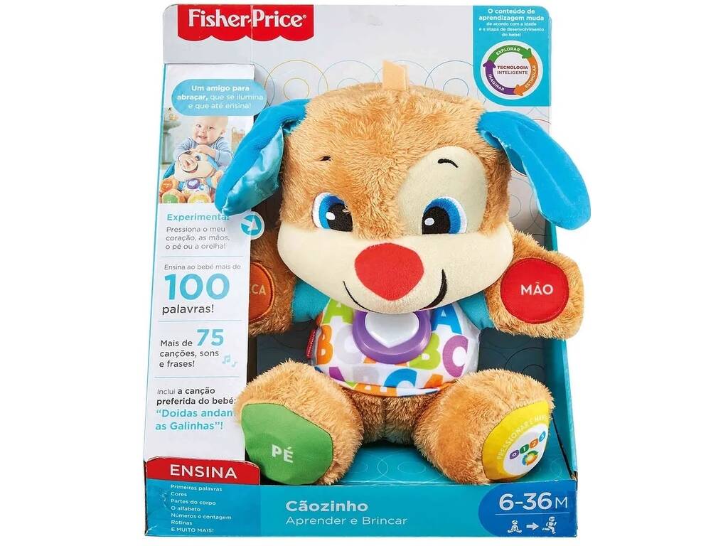 Fisher Price Aprender e Brincar Cachorro Primeiras Descobertas FPM56