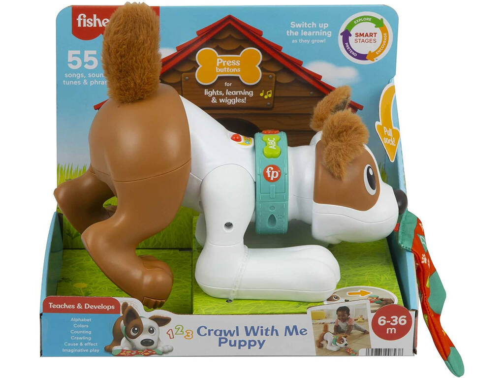 Fisher Price Cagnolino Gattona con me Mattel HGY57